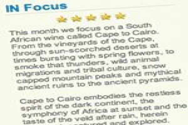 Cape To Cairo Wine