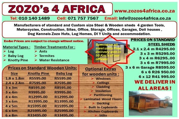 Zozo'S 4 Africa Steel Sheds