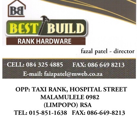 Shingwedzi Building Material Cc T/A Rank Hardware