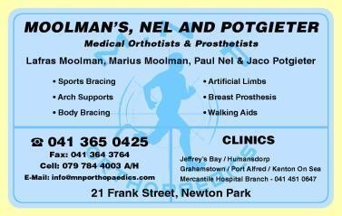Moolman's Nel & Potgieter Medical Orthotists & Prosthetists.