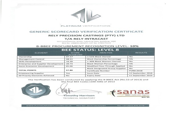 Steloy Castings (Pty) Ltd (Chamdor)