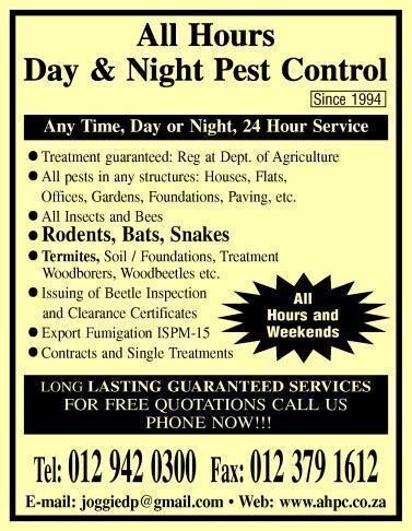 All Hours Day & Night & Everyday Pest Control