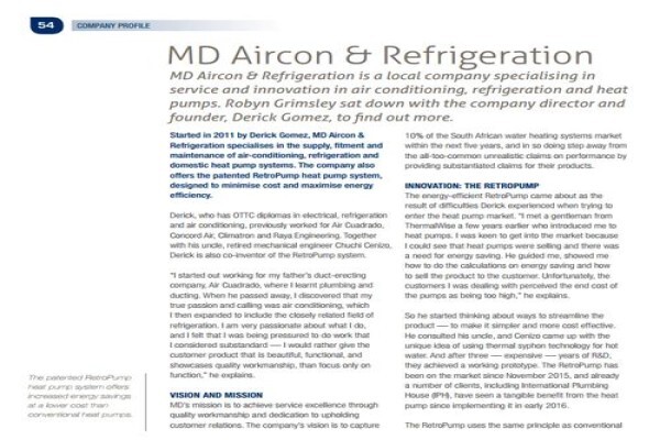 MD Airconditioning & Refrigeration Contractors (Pty) Ltd