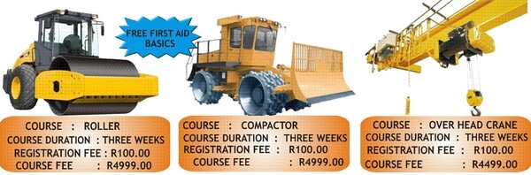 Earth Moving and Lifting Machinery Training School in Pretoria +27713399330
