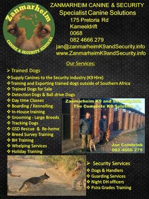 Zanmarheim K9 & Security Services (Pty Ltd)