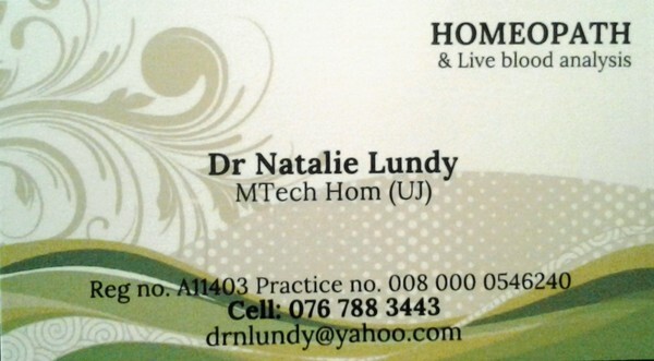 Dr Natalie Lundy Homeopath