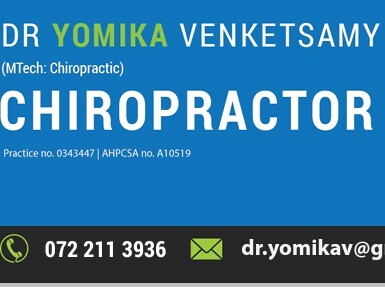 Dr Yomika Venketsamy Chiropractor