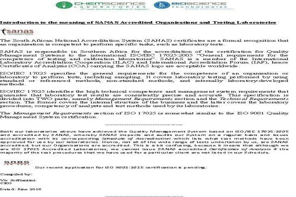 ChemScience Laboratories (Pty) Ltd