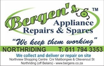 Bergen's Appliance Repairs Northriding