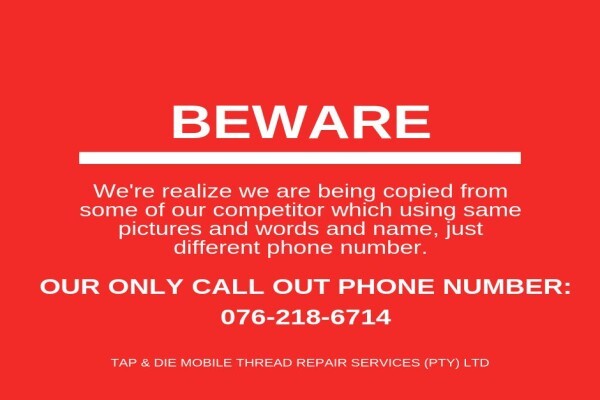 TAP and DIE Mobile Thread Repair Services