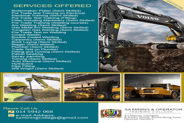 Dump Truck, Excavator, TLB, Grader Training Courses