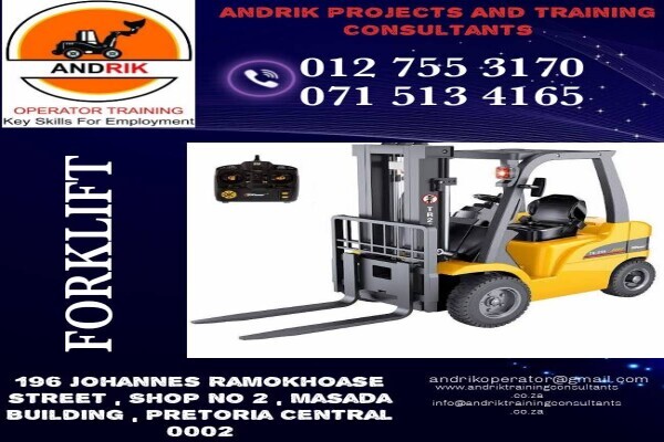ANDRIK  FORKLIFT  SCHOOL IN PRETORIA 0127553170