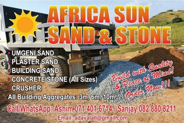 AfricaSun Sand and Stone Suppliers