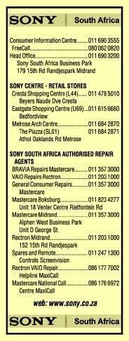 Sony South Africa (Pty) Ltd