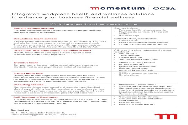 Occupational Care South Africa