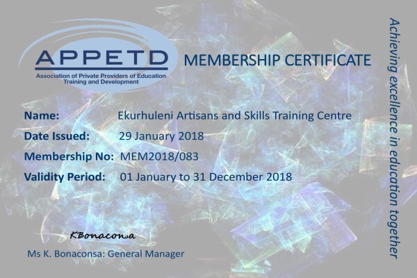 Ekurhuleni Artisans & Skills Training Centre (Pty) Ltd