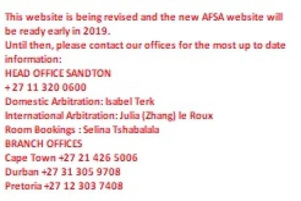 The Arbitration Foundation Of Southern Africa