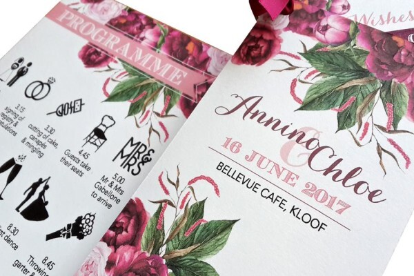 Fuchsia Wedding Stationery Design