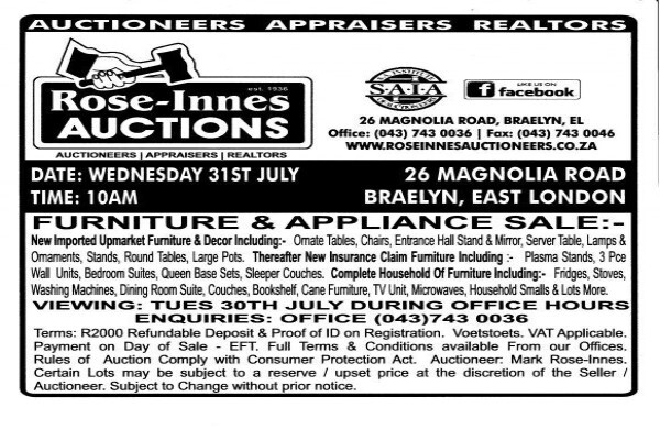 Rose-Innes & Scheepers Auctioneers