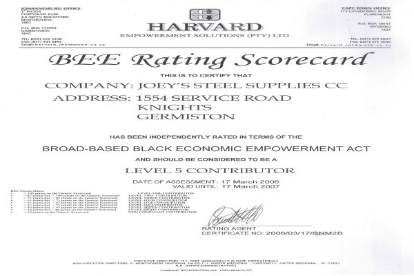 Joeys Steel Supplies CC