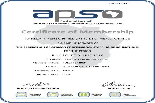 Afrizan Personnel (Pty) Ltd