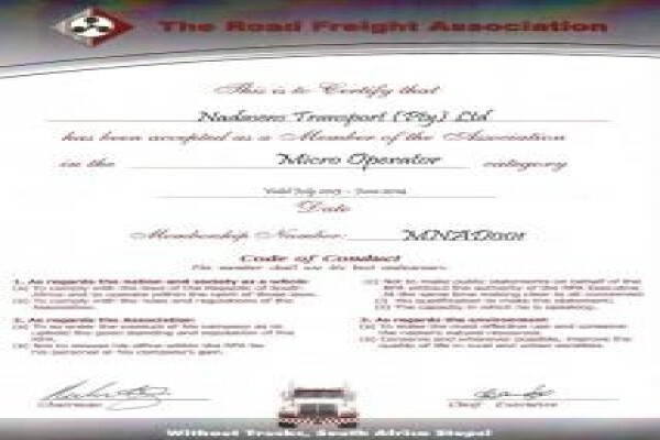 Nadasens Transport (Pty) Ltd