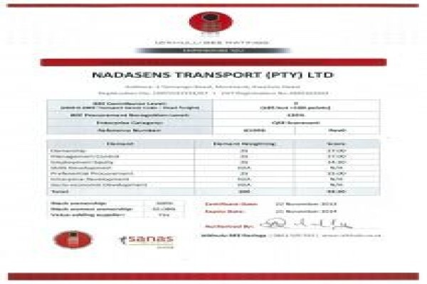 Nadasens Transport (Pty) Ltd