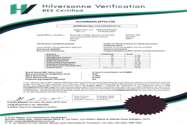 Plumbsan (Pty) Ltd