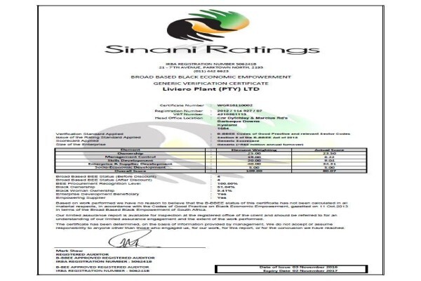 Liviero G & Son Building (Pty) Ltd