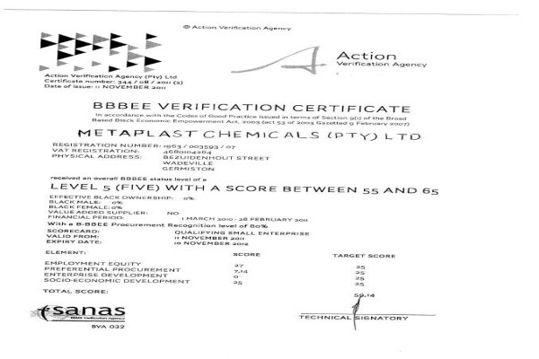 Metaplast Chemicals