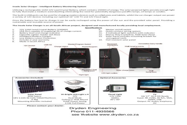 Dryden Engineering Co (Pty) Ltd The