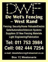 De Wet's Fencing (West Rand)