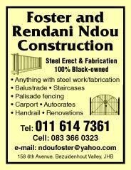 Foster And Rendani Ndou Construction