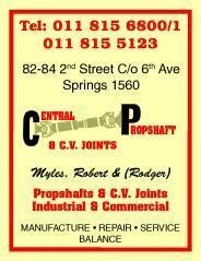 Central Propshaft & CV Joints