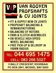 Van Rooyen Propshafts & CV Joints