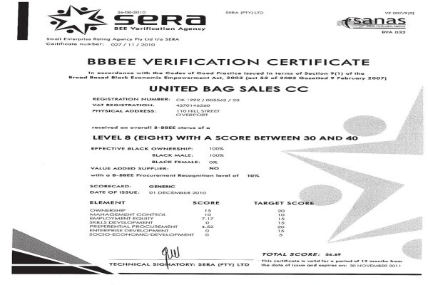 United Bag Sales CC