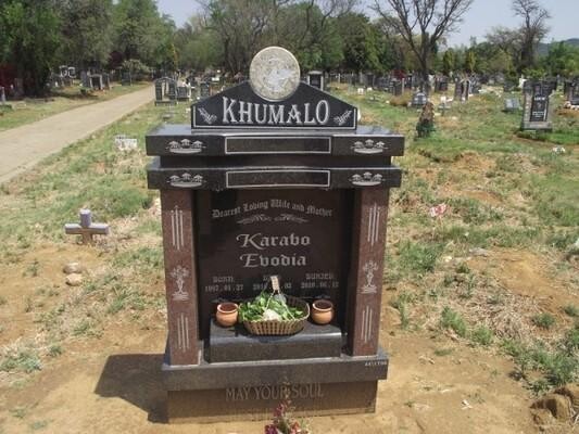 Bojanala tombstones & flowers