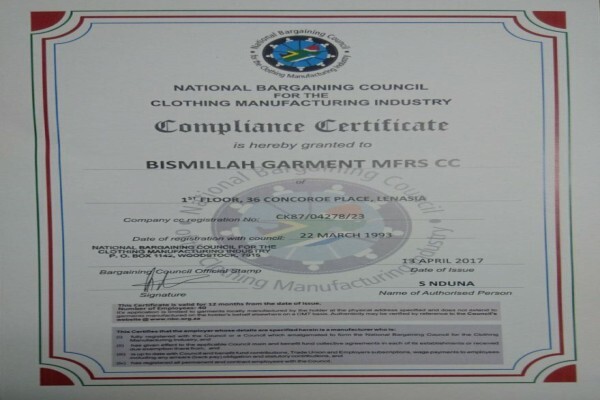 Bismilla Garment Manufacturers