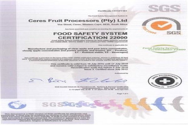 Ceres Fruit Processors (Pty) Ltd