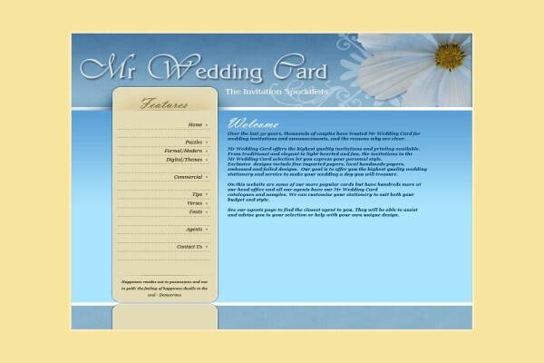 Mr Wedding Card