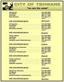 City Of Tshwane Municipality