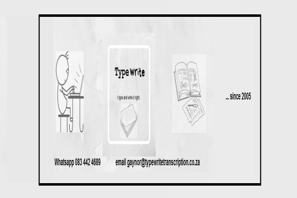 Typewrite Transcription and Typing Services CC