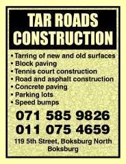 Tar Roads Contruction