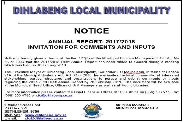 Local Government:MUNICIPALITY:CLARENS:Dihlabeng Municipality:Kgubetswana