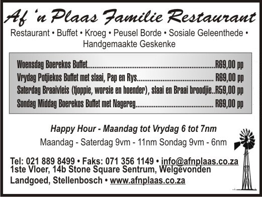 Af 'n Plaas Familie Restaurant