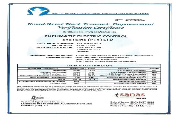Pneumatic Electric Control Systems