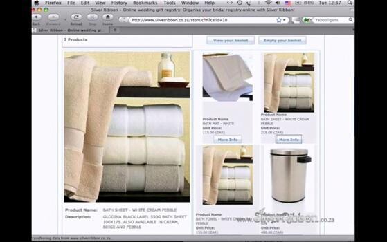 Silver Ribbon Online Bridal Registry