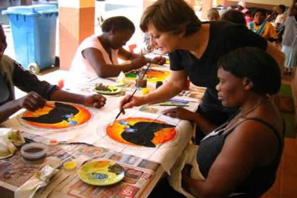 Magic Moments Fabric And Wood Painting