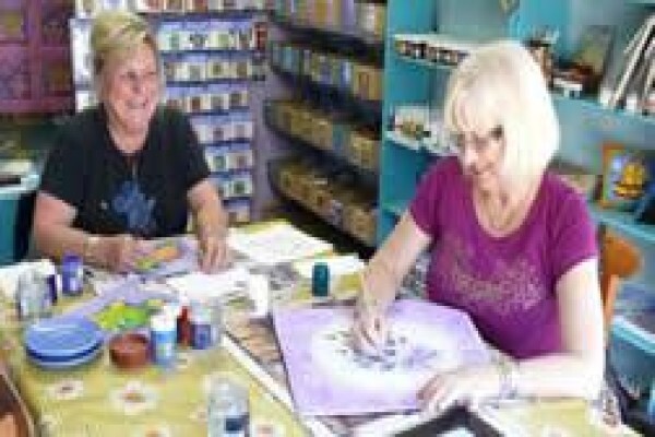 Magic Moments Fabric And Wood Painting