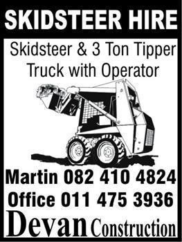 Skidsteer , Tlb & Tipper Truck Hire